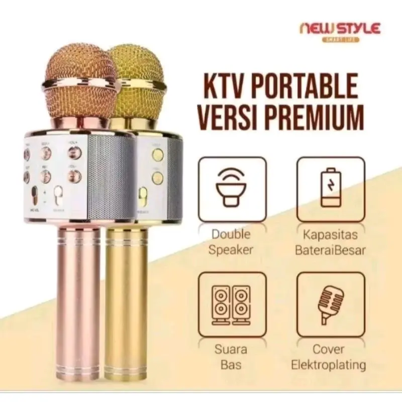 Mic Karaoke Bluetooth  Wireless Microphone smule Rayirainashop 1