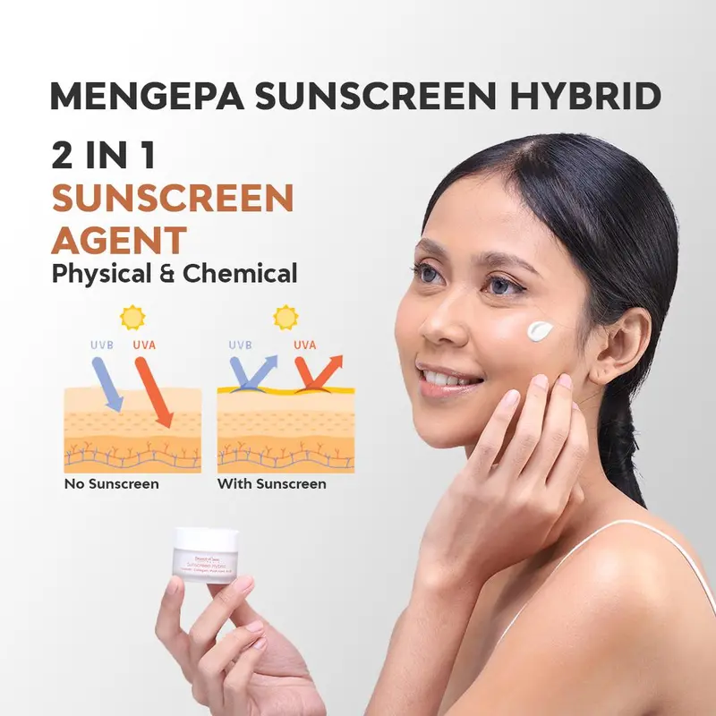 Beautycase Skin - Sunscreen Hybrid UV Protection - Probiotic Collagen Hyaluronic Acid 3