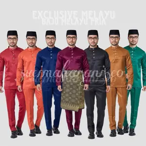 Set baju celana melayu cekak musang teluk belangga Premium