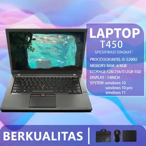 [Pre-owned] Laptop Lenovo Thinkpad T450 T450S Core i3/i5/i7 Ram 4/8G SSD 128/256/512GB bekas Jaminan  Murah