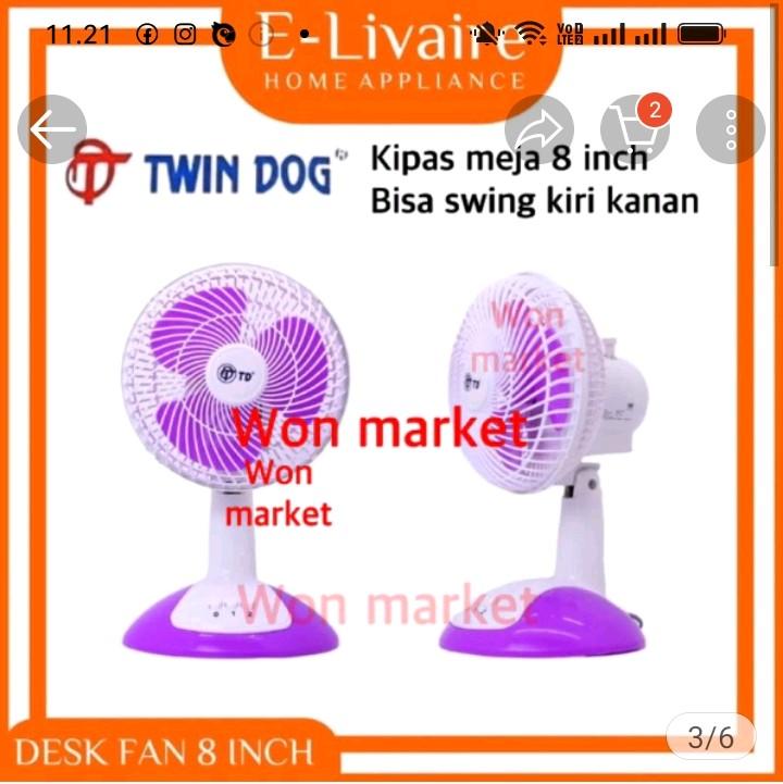 AOYAMA TD YAMAKAWA  KAVOLUX DESK FAN Kipas Meja [6 Inch & 8 Inch] 4