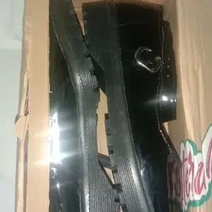 Sepatu sekolah pantofel korean style wanita hitam hak 3cm cewek sekolah kantor