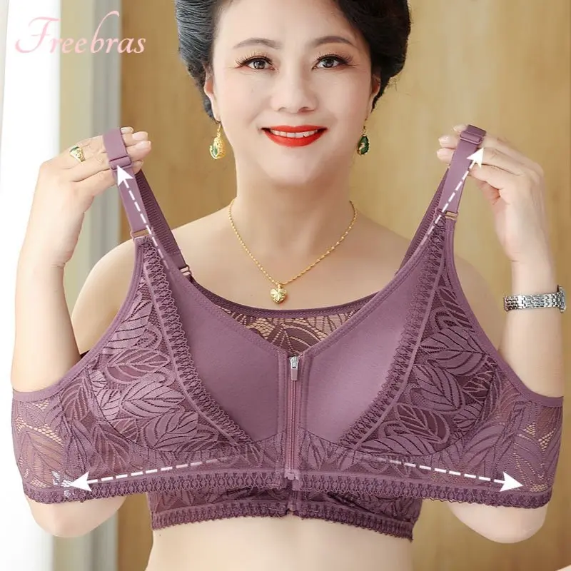 Wanita Tanpa Kawat Bra Sexy Sorex Pakain Dalam Push Up Bh Seamless Bra Seksi Kancing Depan Underwear Dewasa Lingeie Renda Lembut Pengaturan 2