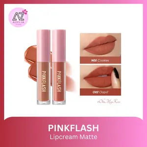 PINKFLASH Lasting Matte Lipcream Lipstik Tahan Lama Tahan Air Waterproof BPOM Bibir Gloss Lipstick Lipgloss 18 Warna Pilihan