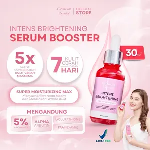 CLEAREAN (SATU PCS) Body Booster Serum with  Extract Niacinamide 5%, Alpha arbutin, tranexamid  Acid L-Glutathione ( Pencerah Tubuh dalam 7 hari) BPOM