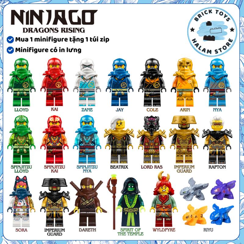 Đồ chơi lắp ráp bộ sưu tập các nhân vật mô hình minifigures Ninjago Dragons rising LELE