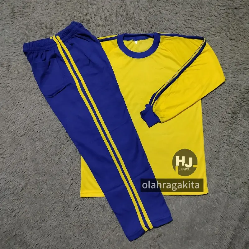 setelan baju olahraga anak sekolah SD tangan panjang 1 7