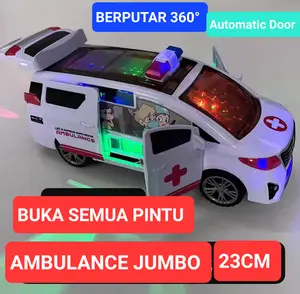 MAINAN MOBIL AMBULANCE JUMBO BISA BUKA SEMUA PINTU