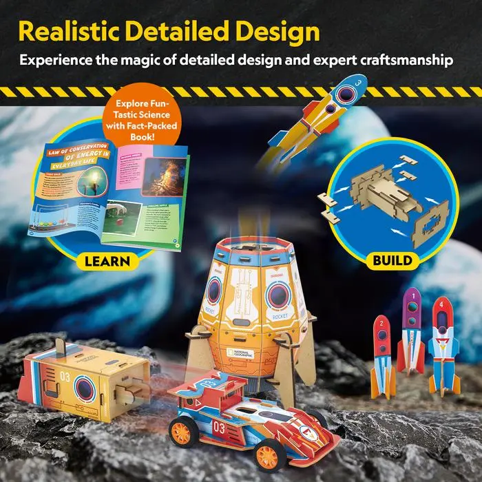 Best Seller Cubicfun National Geographic Rocket & Racing Car Mini - 3D Puzzle Mainan Stem