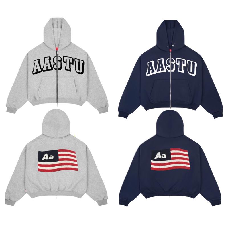 [DEAL MỞ BÁN] Áo khoác hoodie ZiP nỉ chân cua AASTU BOXY khoá kéo 2 chiều hình lá cờ thêu xù chuẩn xịn, không bong tróc hottrend 2025 CONE.club