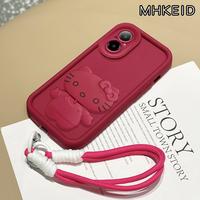 Gambar MHKEID Casing Hp untuk Realme C67 12 Lite Case Kucing kartun Berputar 360°cermin dengan Dudukan Multifungsi dan Tali Pengaman Ponsel Silikon Casing - Gaya1, Realme C67 4G dari MHKEID MALL Kab. Tangerang 1 Tokopedia