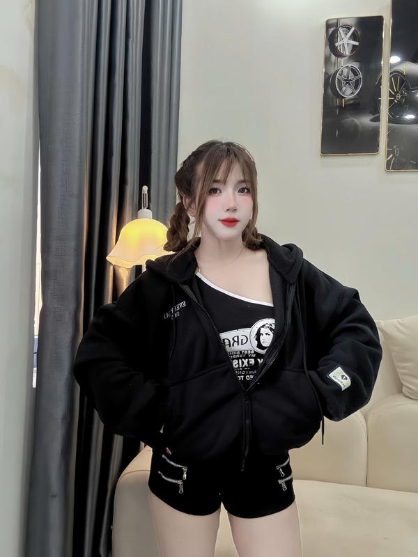 Áo Khoác Nỉ Form Rộng - Áo Nỉ Ngoại Giày Giặn Nón To Thêu Chữ Size M L Dưới MyhanStore93. | BigBuy360 - bigbuy360.vn