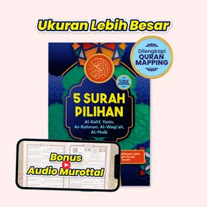 [Ukuran Besar] 5 Surat Pilihan; Al-kahfi, Yasin, Al-Mulk, Ar Rahman & Al Waqiah