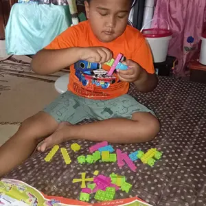 Mainan Anak 1 PACK ISI 40 PCS DIY Building Block Robot Mobil Blok Susun Puzzle Bahan Bagus New