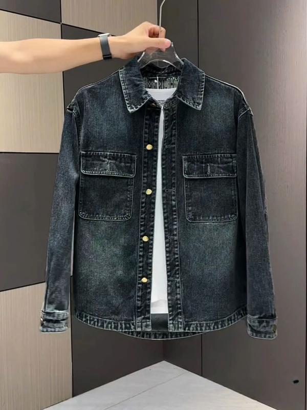 Có size 100kg _ Áo Khoác Sơ Mi Jean Nam thời trang trẻ Hot trend Mẫu mới Thịnh Hành From rộng Có Big Size Unisex khoác nhẹ chống nắng SOMI JEAN TAY DÀI 007