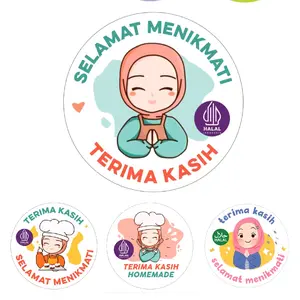 Stiker 1 Roll Selamat Menikmati 500 pcs Stiker Label Selamat Menikmati