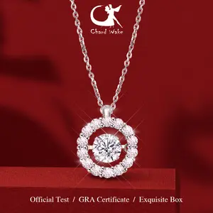 【003Harga telah dibanting, segera di CO】Chard Wake Original Kalung Wanita Anti Karat Liontin Klavikula Rantai Aksesoris Fashion Kalung Zirconia Sertifikat GRA Kotak Indah COD  CWN002