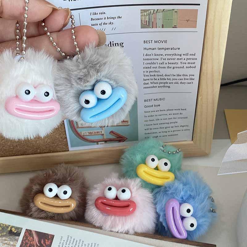 Bola Mewah Liontin Gantungan Kunci/Sahabat Pasangan Liontin kartun boneka mewah Lucu-Miss Art 3