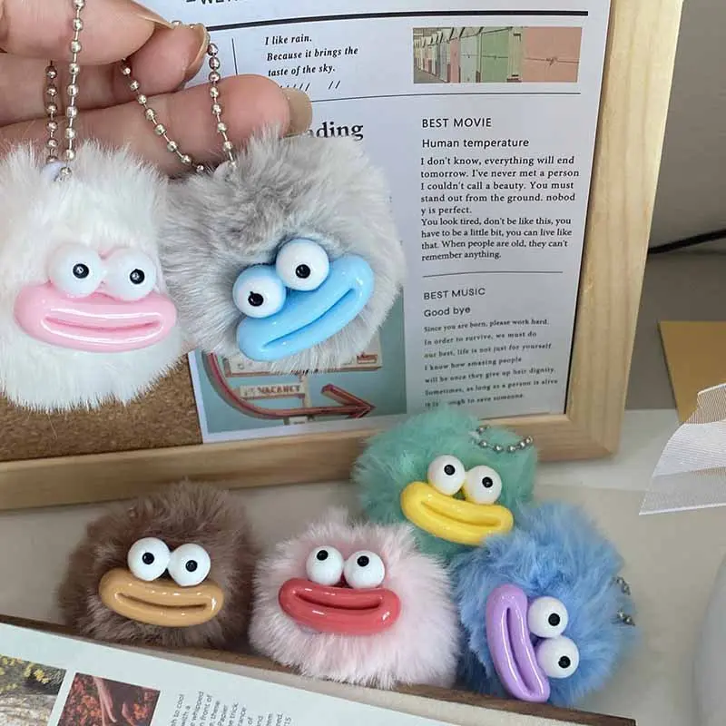 Bola Mewah Liontin Gantungan Kunci/Sahabat Pasangan Liontin kartun boneka mewah Lucu-Miss Art 3