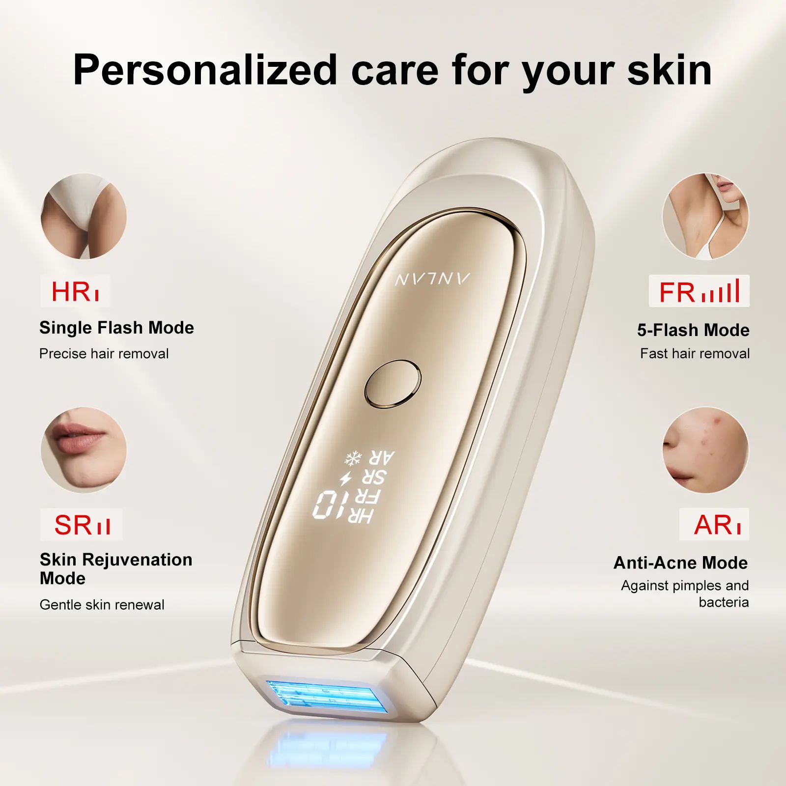 脱毛・除毛 ANLAN Lumaice Hair Removal Device T75S ANLAN Ice Cooling IPL Hair Removal Device 1000000 Flashes Painless