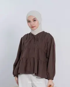 Freyaa Rubber Blouse Wanita Kerut Dada Bahan Polimicro Impor Premium