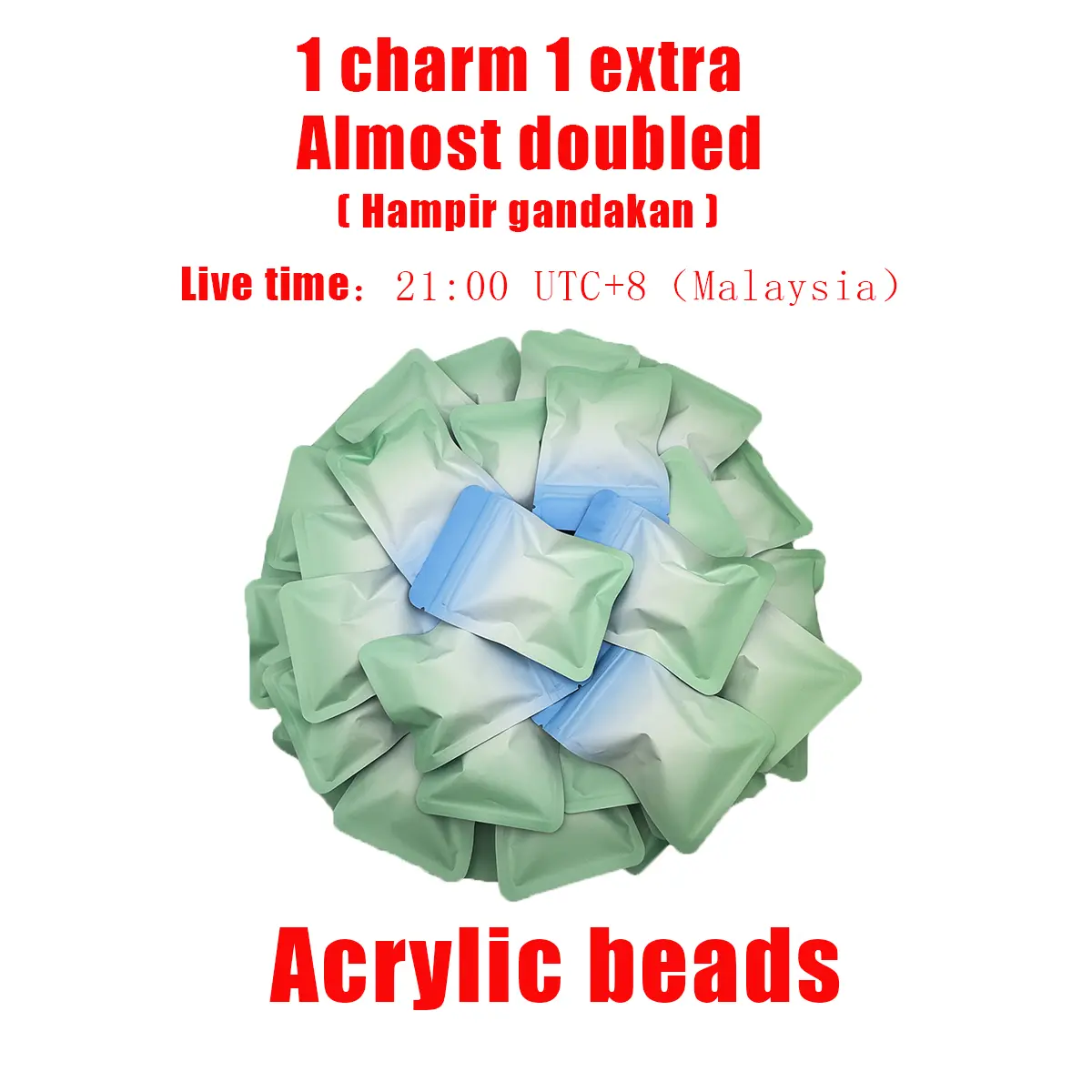 [OPEN IN LIVE]Blind Bags Big Acrylic Beads for Beaded Pen Chain DIY DIY Keychain