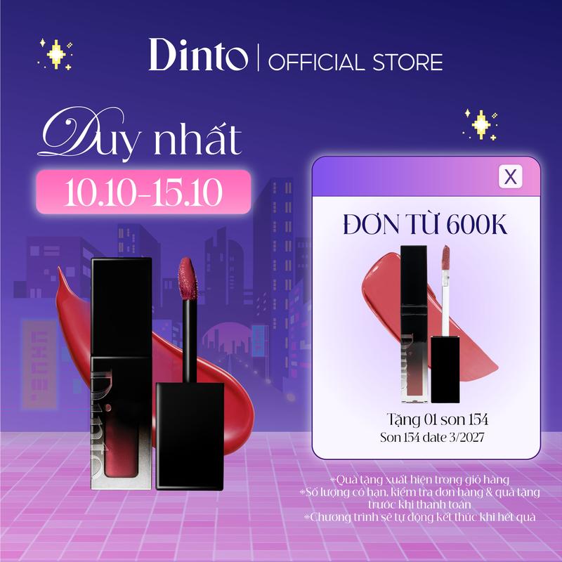 Son Tint Bóng Lì Thuần Chay Lâu Trôi Cho Môi Căng Mọng DINTO Blur-Glowy Lip Tint 3.5g