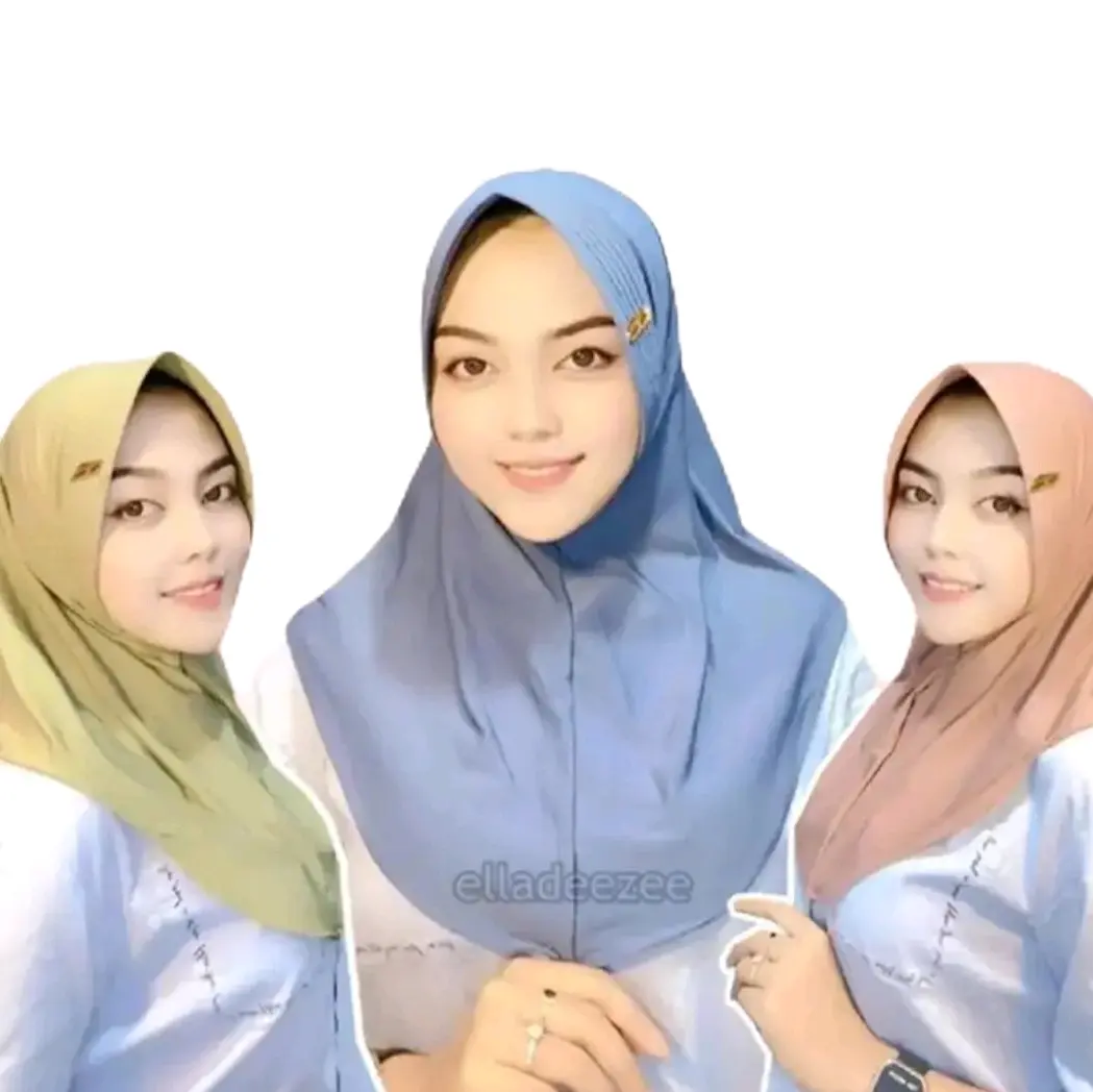 (100rb DAPAT 10 hijab )BERGO HAMIDAH LABEL BESI PREMIUM By ShenaHijab Hijab Santai Size S Muslim Nyaman