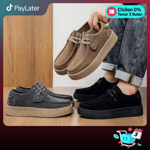 Panarybody Sepatu Cowok Slip On Casual Trendi Ootd Kerja Sepatu Sekolah Pria Pelajar Terbaru QNK802 Ringan Nyaman untuk Olahraga dan Outdoor Sport
