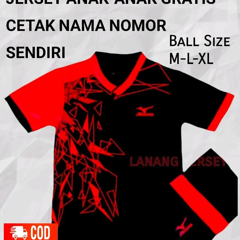 Stelan baju futsal junior anak anak sd pria dan wanita GRATIS SABLON NAMA NOMOR PUNGGUNG SENDIRI 2