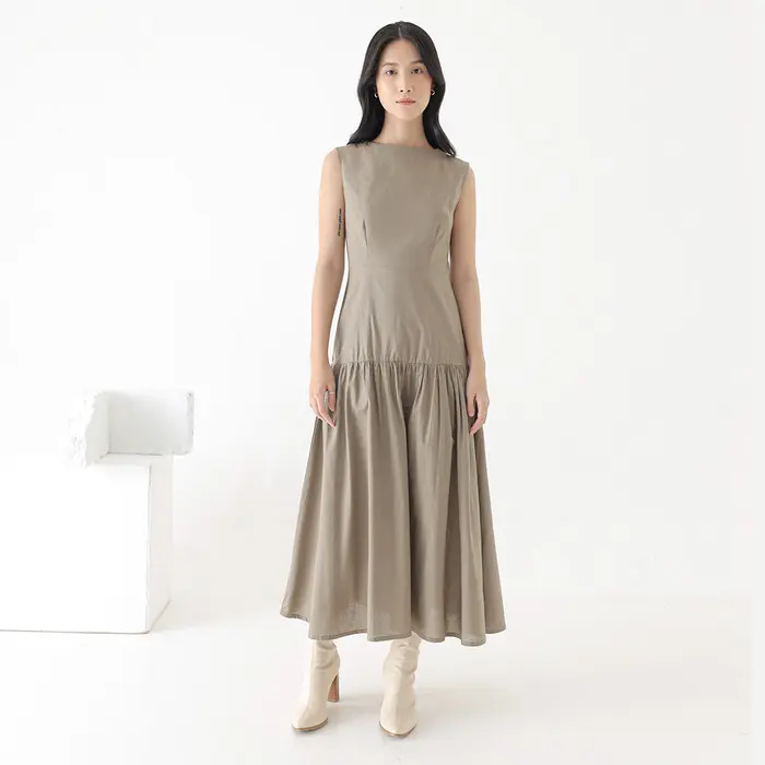 G☎QX KANO SPIRE DRESS - SLEEVELESS DRESS KOREA WANITA KATUN A❤BF