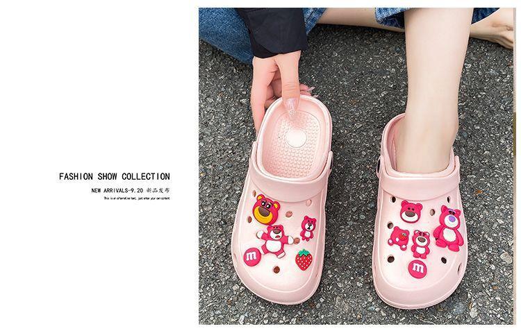 Product Introduction of Shoes Women's Slippers Popular Personalized Thick-Soled Slippers Men's Outerwear 2023 New Baotou Sandals Sandals Beach Shitting Feeling Men's Sandals Slippers 25
