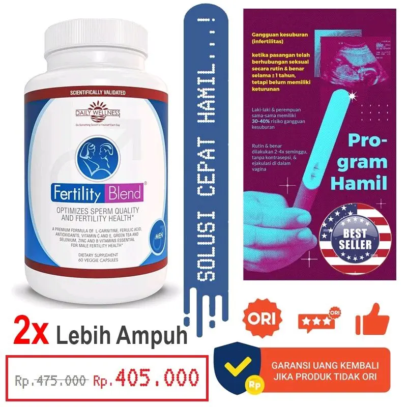 Fertility Blend Suplemen Kesuburan Promil Program Hamil Pria Wanita Herbal Suami Istri Alami 0