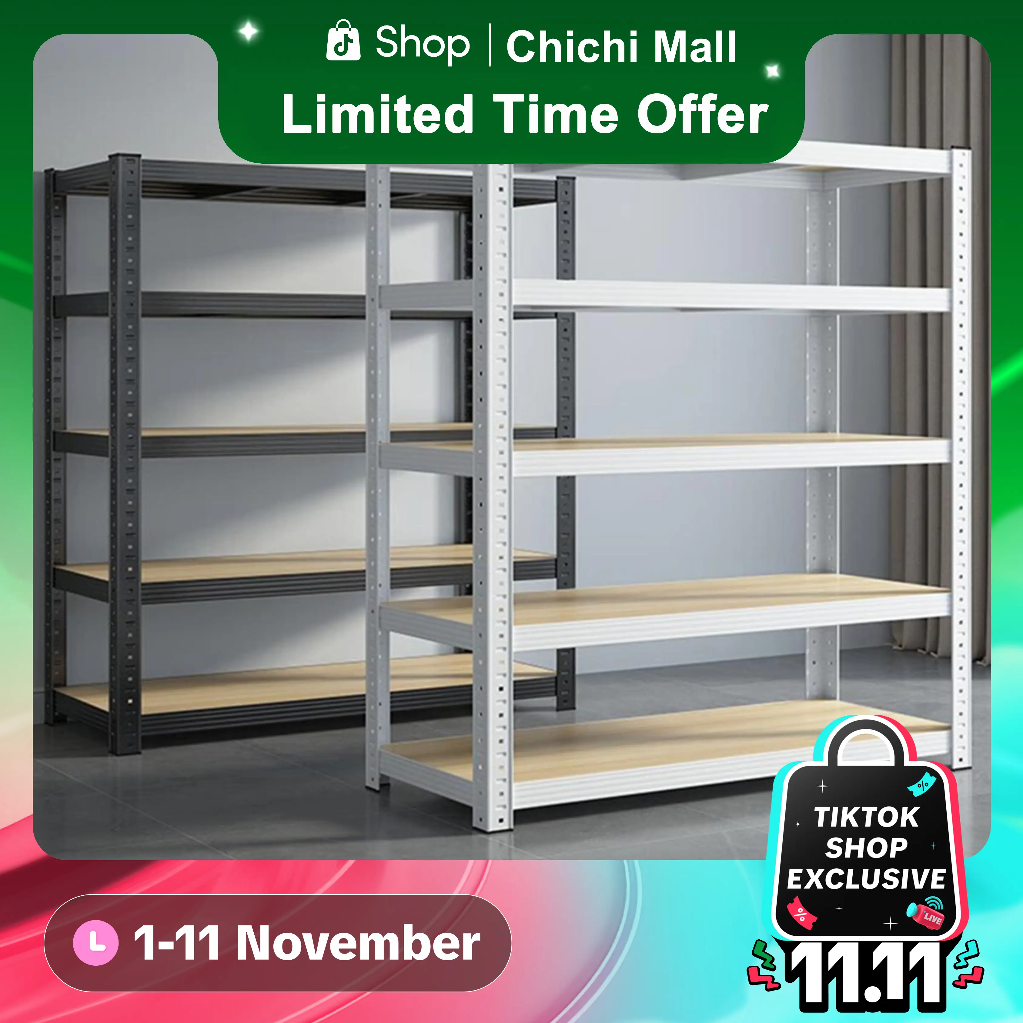 Boltless Rack Stainless Rack Metal Shelf Heavy Duty Steel Rack 3/4/5/6 Layer Metal Rack Wood Organiser