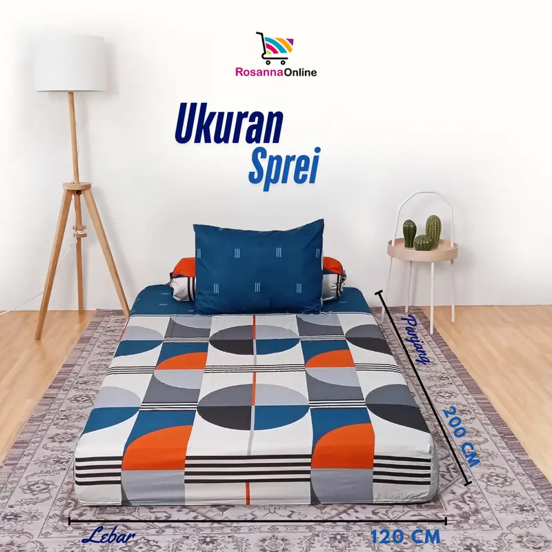 Vito - Sprei Set Fitted 180x200 | 160x200 | 120x200 Motif Minimalis Aesthetic 2