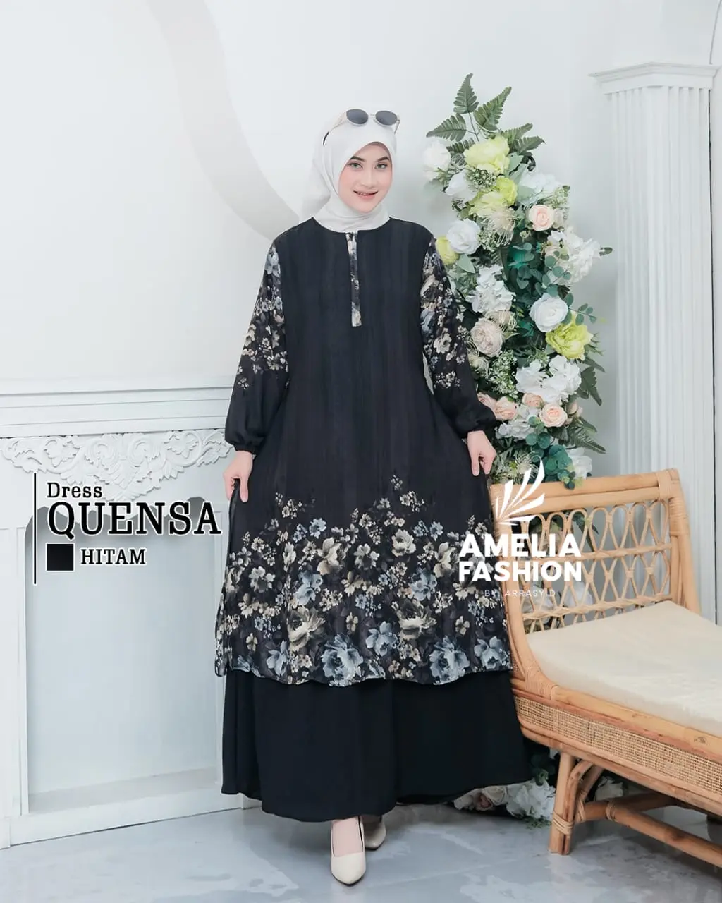 QUEENSA DRESS AMELIA, GAMIS MALAY, DRESS QUEENZA ORI AELIA, GAMIS QUEENZA AMELIA, GAMIS AMELIA