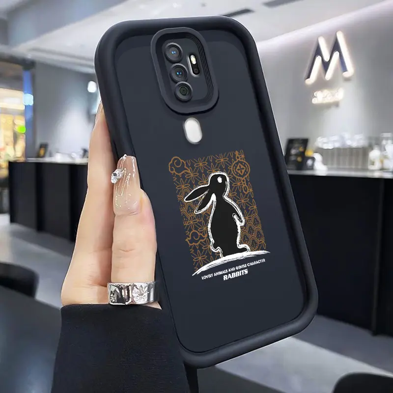 Casing Hp Untuk OPPO A5 2020 OPPO A9 2020 Casing Hp Kasing Kesing Cesing Softcase Case Kelinci / beruang kartun lucu Bahan silikon Anti Jatuh Anti-Sidik Jari Tahan Gores