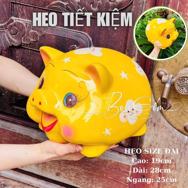  Heo đất tiết kiệm Lợn đất Heo sứ cỡ to Ống heo tiết kiệm bằng sứ họa tiết ngộ nghĩnh dễ thương Lợn đất size Đại Decor trang trí Quà tặng ý nghĩa 