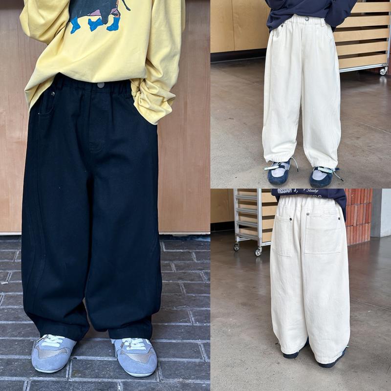   FORM DÀI RỘNG  QUẦN KAKI PHỐI CÚC FORM BAGGY ĐƠN GIẢN DỄ MẶC PHONG CÁCH HÀN CHO BÉ TRAI BÉ GÁI MOJI KIDS 