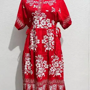 Daster Wanita Dewasa Rayon Motif Kekinian Kancing Depan