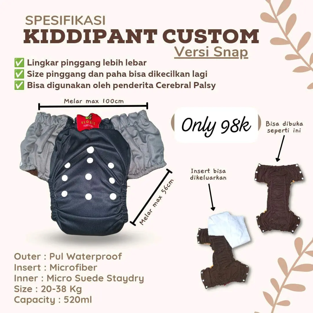 Clodi AIO klodiz kiddipant super jumbo untuk BB 20/36kg