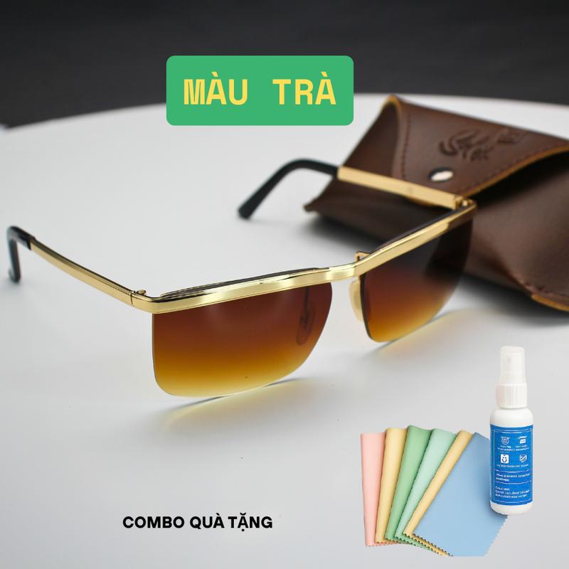 Kính Mát Nửa Viền Cao Cấp Solex PG17 - Gọng Kim Loại Mạ Vàng Sang Trọng