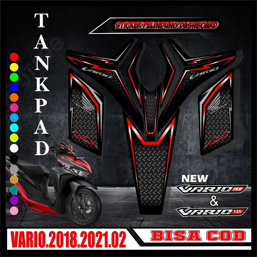 DECAL HONDA VARIO NEW 125 DAN 150CC 2018 2021 Pelindung Dashboard Tankpad deckpad (body protektor deck pad cover) stiker motor 02