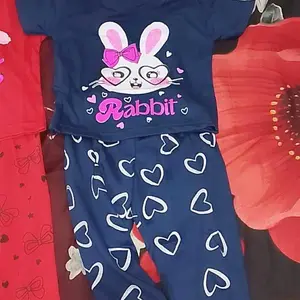 Setelan baju tidur celana panjang anak perempuan Fashion