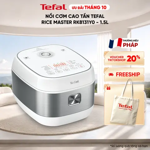 Nồi cơm điện cao tần Tefal Rice Master RK8131Y0 - 1.5L - 14 chức năng nấu - Bảng điều khiển tiếng Việt