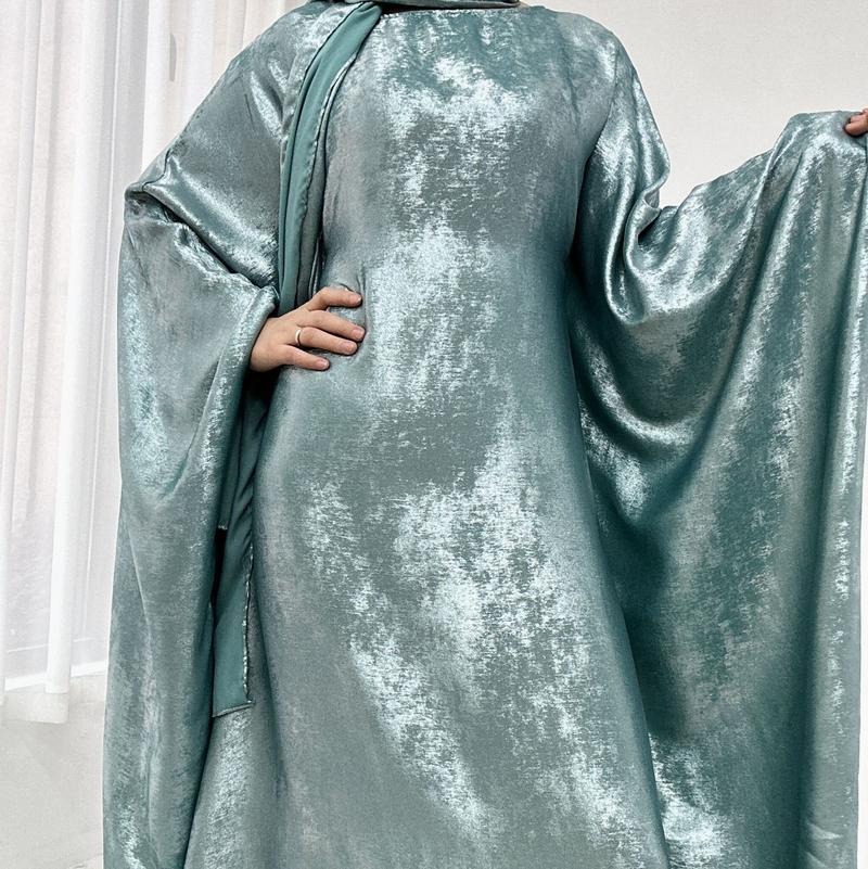 Product Introduction of Shimmer Butterfly abaya ,Batwing shinny abaya, Butterfly caftan Plus size elegant dress 14