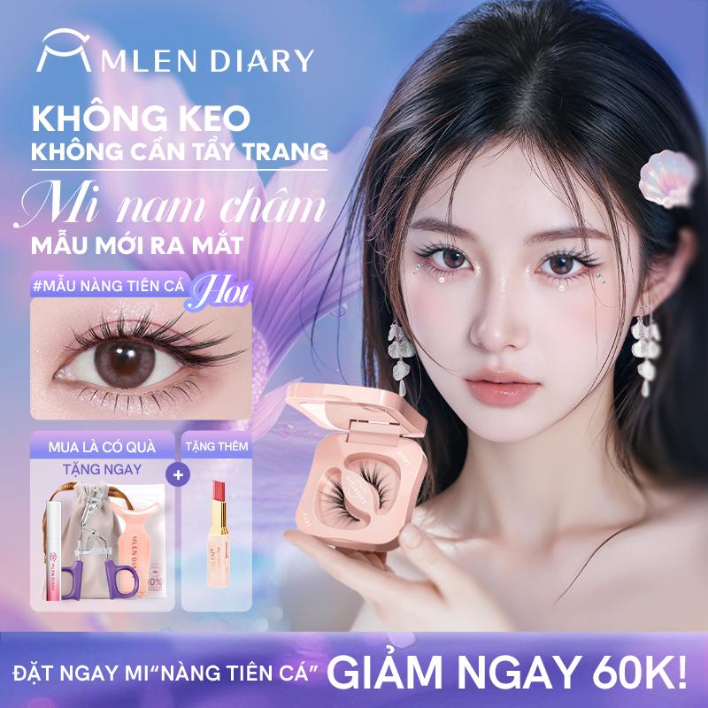  SẢN PHẨM MỚI  Mlen Diary - Mi Giả Nam Châm Mềm MERMAID - MI TIÊN CÁ Lông Mi Giả Từ Tính An Toàn Tái Sử Dụng Chất Lượng Cao Chuyên Nghiệp Dễ Gắn Dễ Sử Dụng Tự Nhiên Và Nhẹ Nhàng 