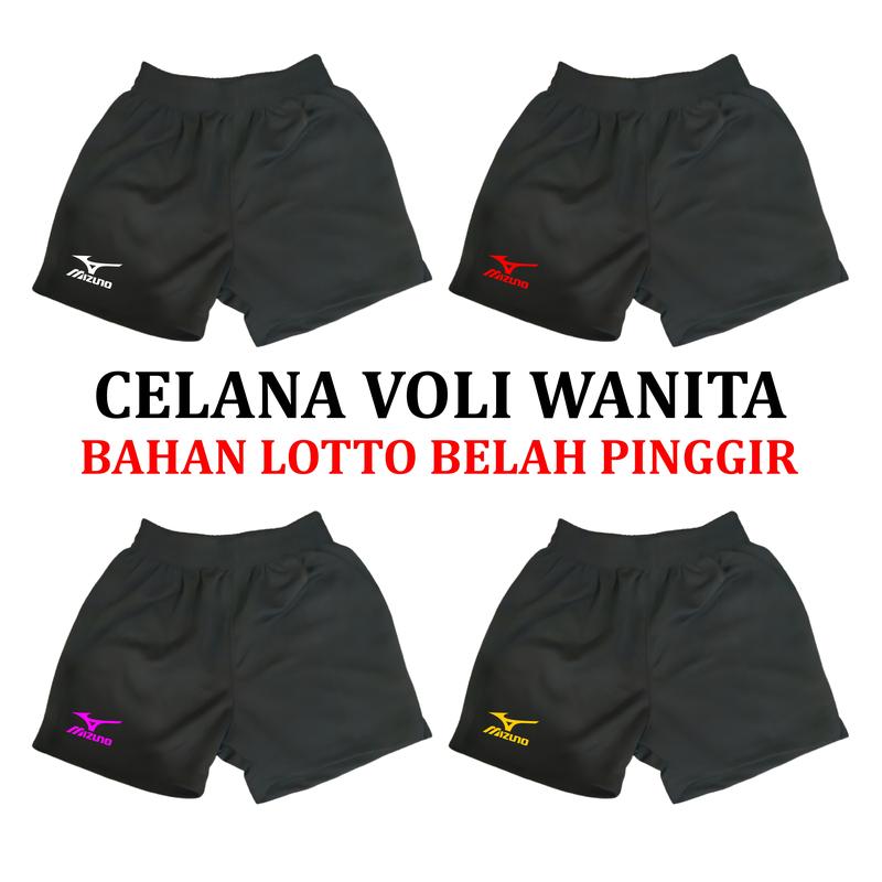 Celana Kolor Sport Voli Wanita Bahan Lotto Belah Pinggir 1