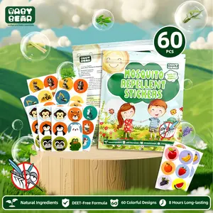 Baby Bear Mosquito Repellent Patch Stiker Anti-Nyamuk Aman untuk Bayi 60pcs