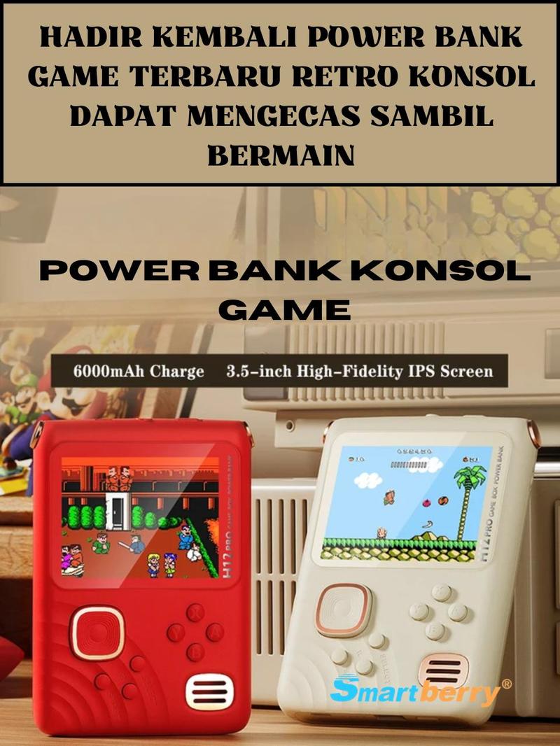Product Introduction of DY12 Game Boy Powerbank Fast Charging With 1000 Retro Game 4